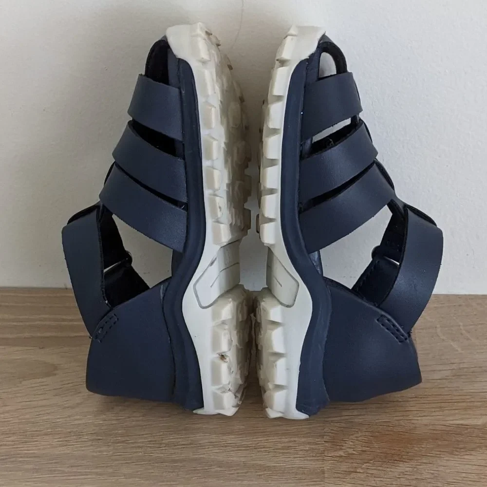Zara Navy Blue Fisherman Sandals Toddler Girl Size 5
